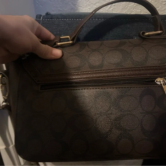 Coach Brown Signature Handbag - Picture 2 of 2